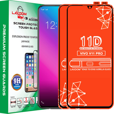 Laxdom Edge To Edge Tempered Glass for Vivo V11 Pro(Pack of 2)