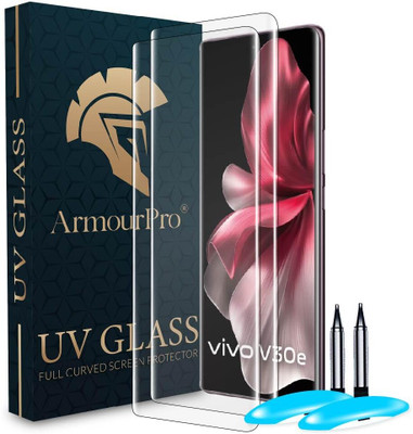 ArmourPro Edge To Edge Tempered Glass for Vivo V30e 5G, Vivo V30e, V30e, V30e 5G, UV Curved Screen Protector with Easy Installation Kit(Pack of 2)