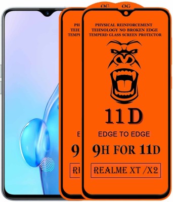 Xester Edge To Edge Tempered Glass for Realme XT(Pack of 2)