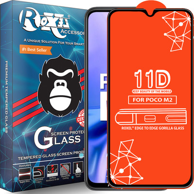 Roxel Edge To Edge Tempered Glass for Poco M2(Pack of 1)