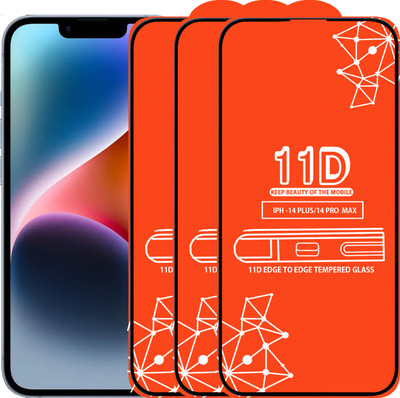 Roxel Edge To Edge Tempered Glass for Iphone 14 Plus(Pack of 3)
