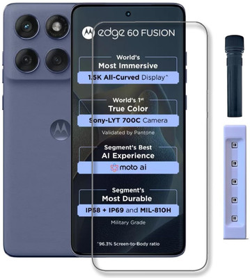 Flipkart SmartBuy Edge To Edge Tempered Glass for moto edge 60 FUSION, edge 60 FUSION(Pack of 1)