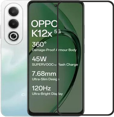 NKCASE Edge To Edge Tempered Glass for Oppo K12x 5G, Oppo K12x(Pack of 1)