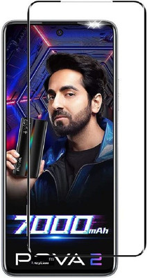 kentop Edge To Edge Tempered Glass for Tecno Pova 3 5G(Pack of 1)