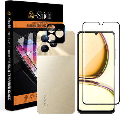MS-Shield Edge To Edge Tempered Glass for Realme C53, With Camera Lens Protector(Pack of 1)