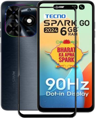 BRENZZ Edge To Edge Tempered Glass for Tecno Spark Go 2024(Pack of 1)