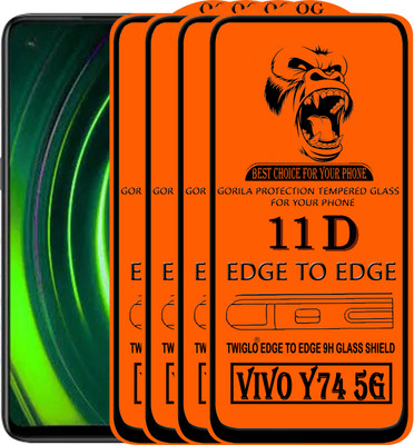 TWIGLO Edge To Edge Tempered Glass for VIVO Y74 5G(Pack of 4)