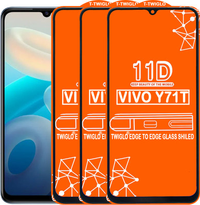 TWIGLO Edge To Edge Tempered Glass for VIVO Y71T(Pack of 3)
