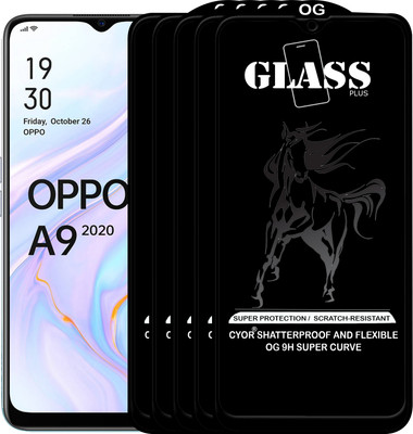 CYOR Edge To Edge Tempered Glass for OPPO A9 2020(Pack of 5)