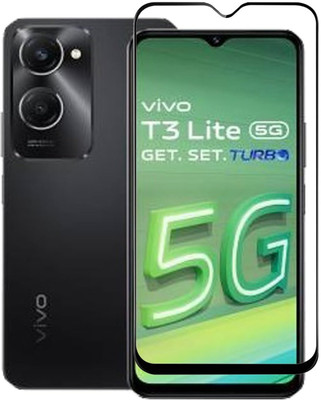 O2MG Edge To Edge Tempered Glass for vivo T3 Lite 5G, vivo T3 Lite(Pack of 1)