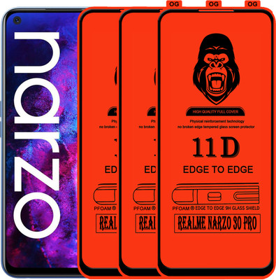 Rofix star Edge To Edge Tempered Glass for REALME NARZO 30 PRO(Pack of 3)