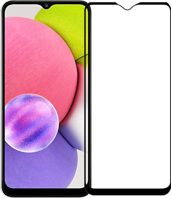 DMJHP Edge To Edge Tempered Glass for Samsung Galaxy A03s(Pack of 1)