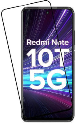 9H Edge To Edge Tempered Glass for Redmi Note 10T 5G - | Full Glue Curved Tempered Glass | Bubble Free Installation |(Pack of 2)