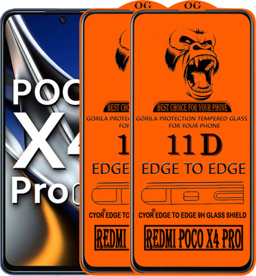 CYOR Edge To Edge Tempered Glass for REDMI POCO X4 PRO(Pack of 2)