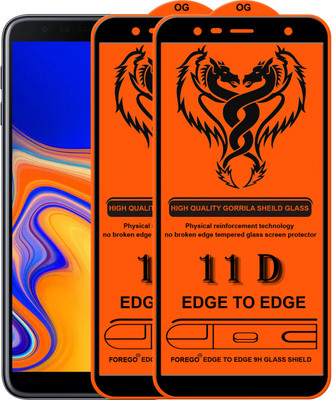 Forgive Edge To Edge Tempered Glass for Samsung Galaxy J4 Plus(Pack of 2)