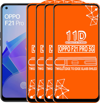 TWIGLO Edge To Edge Tempered Glass for OPPO F21 PRO 5G(Pack of 4)