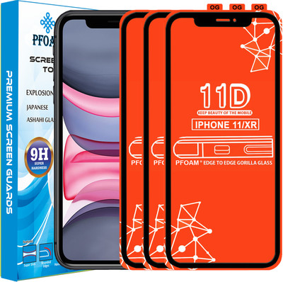 PFOAM Edge To Edge Tempered Glass for APPLE IPHONE 11(Pack of 3)