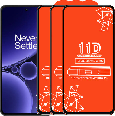 Qyist Edge To Edge Tempered Glass for Oneplus Nord Ce 3 5G(Pack of 3)