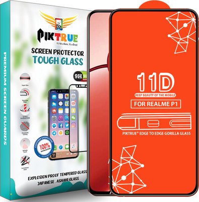 PikTrue Edge To Edge Tempered Glass for Realme P1(Pack of 1)