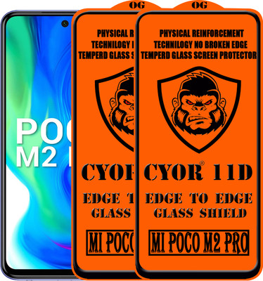 CYOR Edge To Edge Tempered Glass for REDMI POCO M2 PRO(Pack of 2)