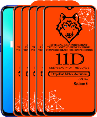 DeepzHub Edge To Edge Tempered Glass for Realme 3i(Pack of 5)
