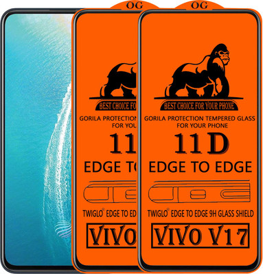 TWIGLO Edge To Edge Tempered Glass for VIVO V17(Pack of 2)