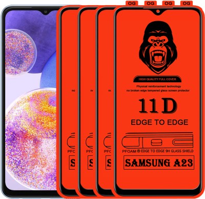 Laxdom Edge To Edge Tempered Glass for SAMSUNG GALAXY A23(Pack of 4)