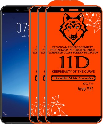 DeepzHub Edge To Edge Tempered Glass for VIVO Y71(Pack of 3)