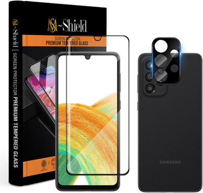 MS-Shield Edge To Edge Tempered Glass for Samsung Galaxy A33 5G, With Camera Lens Protector(Pack of 1)