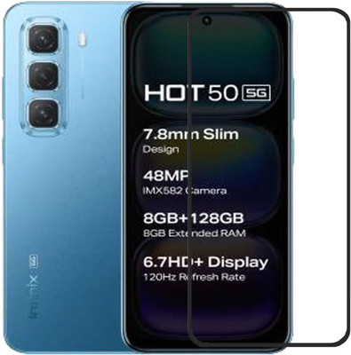 welldesign Edge To Edge Tempered Glass for Infinix Hot 50 5G(Pack of 1)