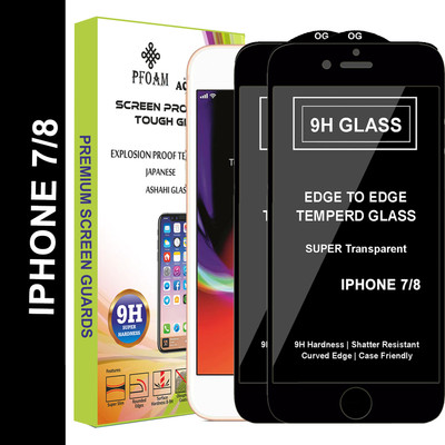 PFOAM Edge To Edge Tempered Glass for APPLE IPHONE 8(Pack of 2)