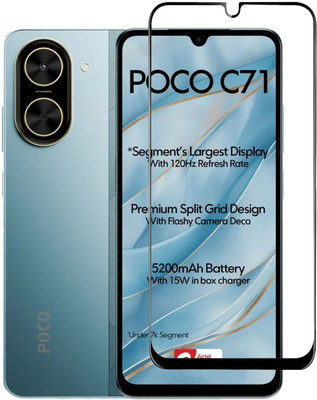 INFINITYWORLD Edge To Edge Tempered Glass for Poco C71(Pack of 1)