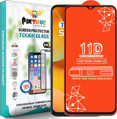 PikTrue Edge To Edge Tempered Glass for Tecno Spark 10(Pack of 1)