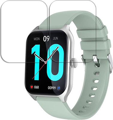 SOMTONE Edge To Edge Tempered Glass for Pebble Cruise 1.96 inch SMARTWATCH SCREEN GUARD(Pack of 2)