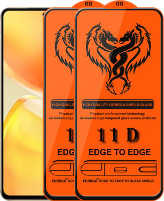 Forego Edge To Edge Tempered Glass for Vivo S15 5G(Pack of 2)