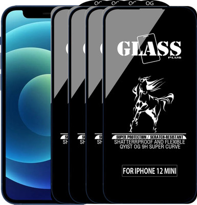 Qyist Edge To Edge Tempered Glass for IPHONE 12 MINI(Pack of 4)