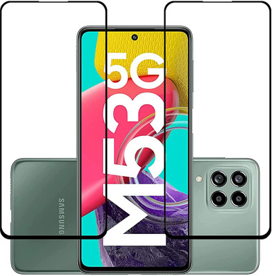 NaturalBuy Edge To Edge Tempered Glass for Samsung Galaxy A53 5G - Full Coverage Glass 11D Edge to Edge Tempered Glass Full Coverage Glass-11D(Pack of 2)