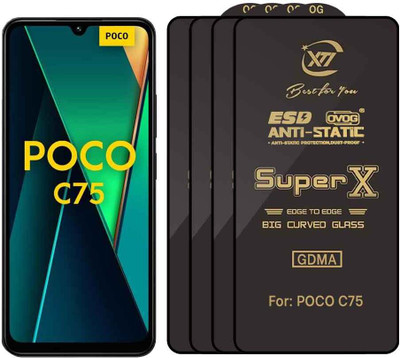 GDMA Edge To Edge Tempered Glass for POCO C75 5G(Pack of 4)
