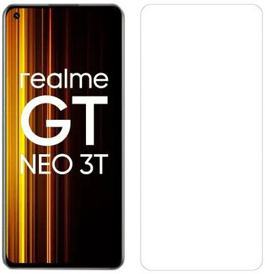 HOBBYTRONICS Edge To Edge Tempered Glass for Realme GT Neo 3T(Pack of 2)
