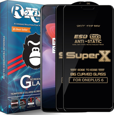 Roxel Edge To Edge Tempered Glass for OnePlus 6(Pack of 2)