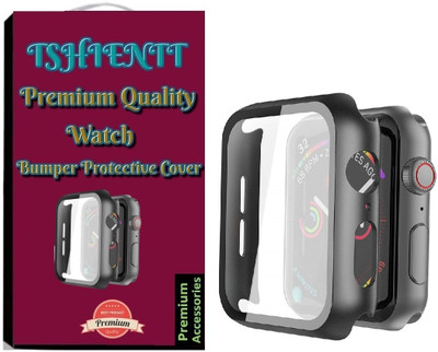 TSHIENTT Front and Back Tempered Glass for Compatible Apple Watch Series 2 / Series 3 Case with Screen Protector 42mm Accessories Slim, Guard Thin Bumper Full Coverage Matte Hard Cover Defense Edge for iWatch 42mm (watch not included)(Pack of 1)