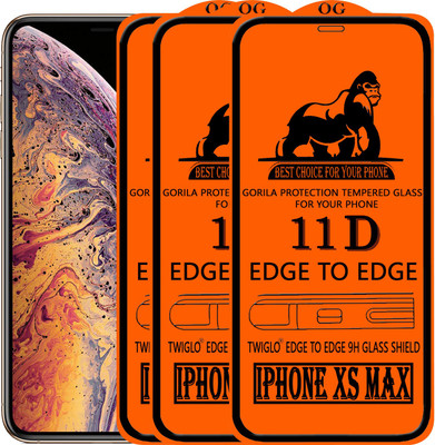 11D Edge To Edge Tempered Glass for Apple iPhone XS Max(Pack of 2)