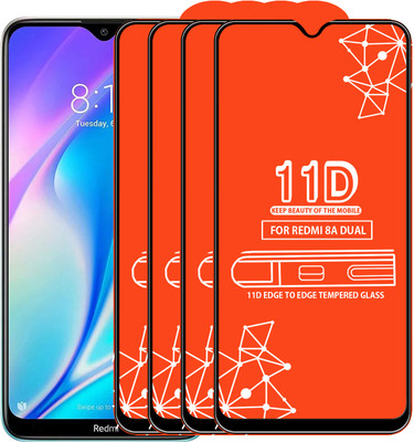 Roxel Edge To Edge Tempered Glass for Redmi 8A Dual(Pack of 4)