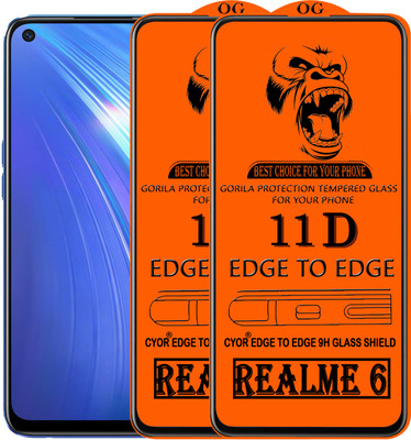 CYOR Edge To Edge Tempered Glass for REALME 6(Pack of 2)