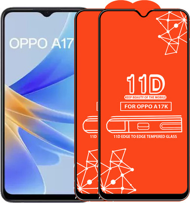 Qyist Edge To Edge Tempered Glass for Oppo A17K(Pack of 2)