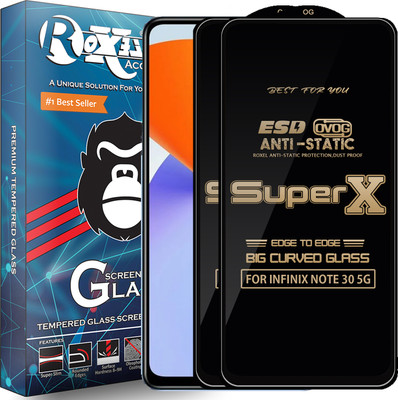 Roxel Edge To Edge Tempered Glass for INFINIX NOTE 30 5G(Pack of 2)