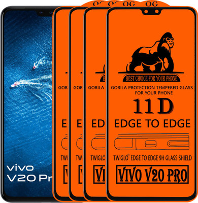 TWIGLO Edge To Edge Tempered Glass for VIVO V20 PRO(Pack of 4)