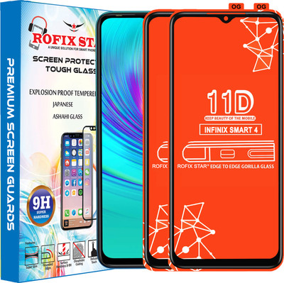 Rofix star Edge To Edge Tempered Glass for INFINIX SMART 4(Pack of 2)