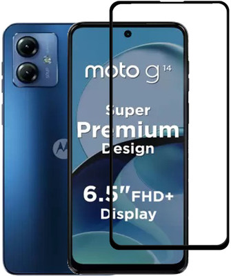 NKCASE Edge To Edge Tempered Glass for Motorola G14, Moto G14(Pack of 1)