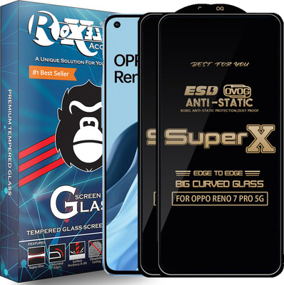 Roxel Edge To Edge Tempered Glass for OPPO RENO 7 PRO 5G(Pack of 2)